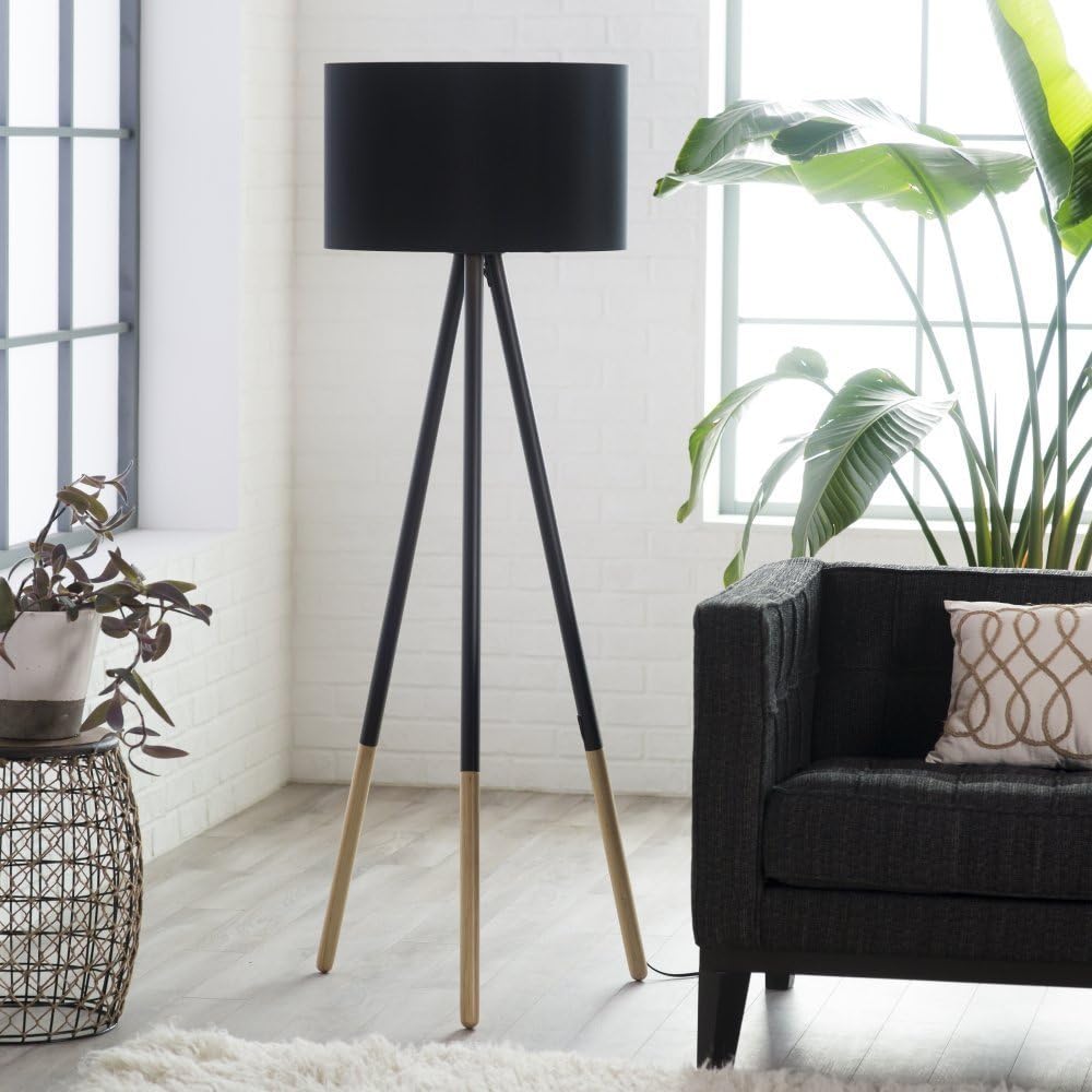 Black Painted Metal Floor Lamp G43276