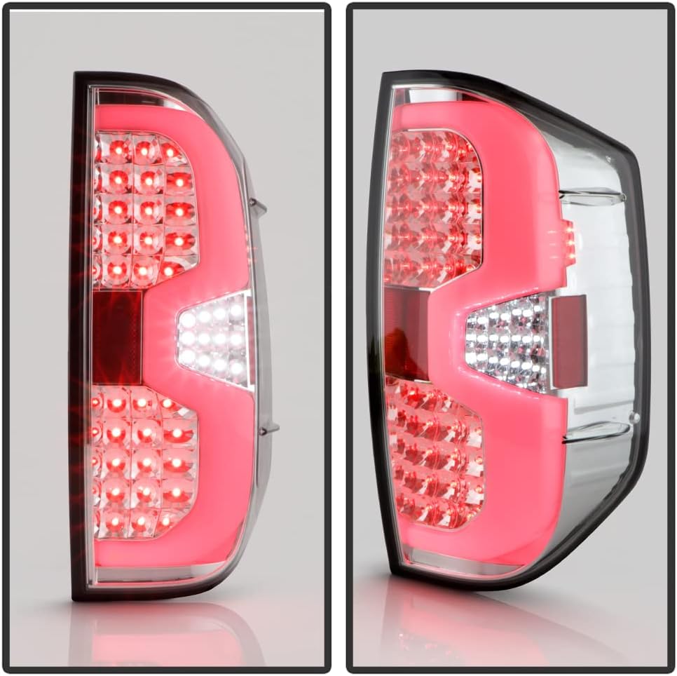 Chrome Full LED Tail Lights Pair Set Left+Right Q516
