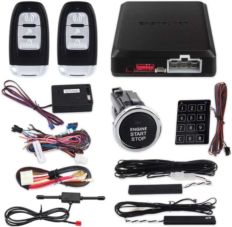 Rolling Code Car Alarm System with Keyless Entry Push Start P363210