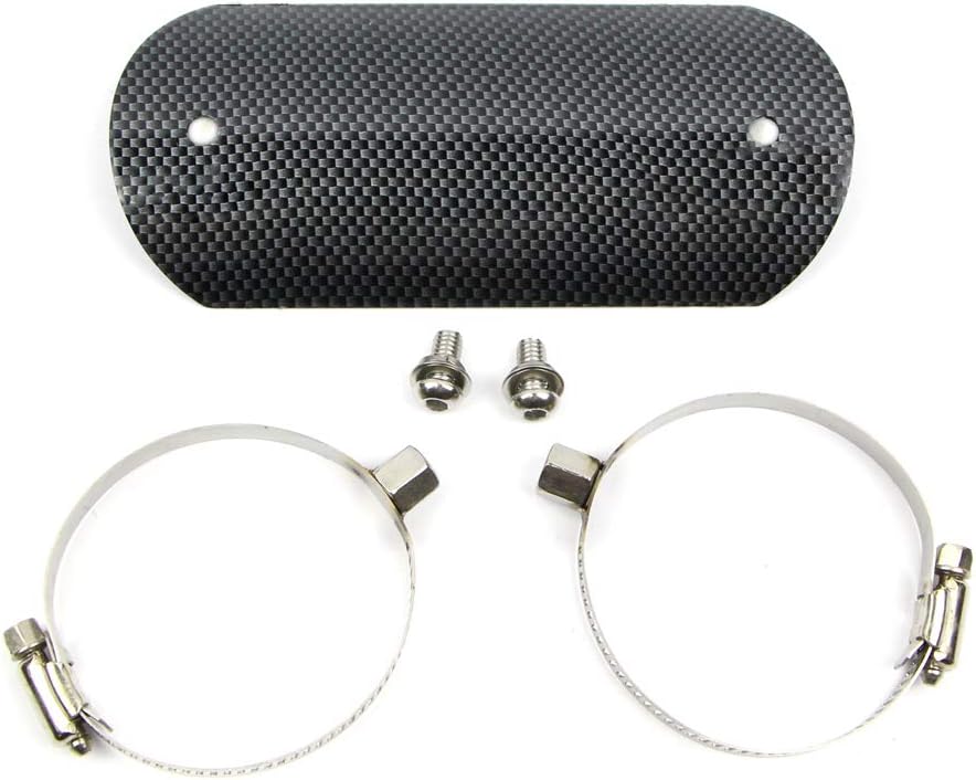Stainless Steel Motorcycle Exhaust Heat Shield with 2 Clamps G363