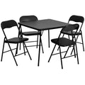 5-Piece Folding Card Table and Chairs in Black X58120