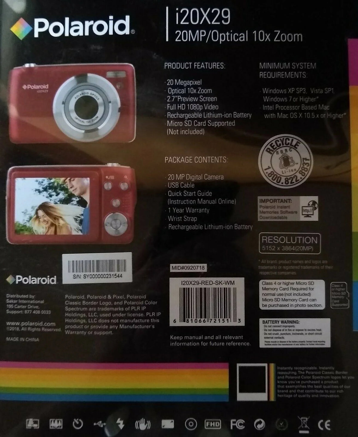 Digital Camera (Red) M714