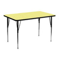 Yellow Rectangular Thermal Laminate Activity Table O626185