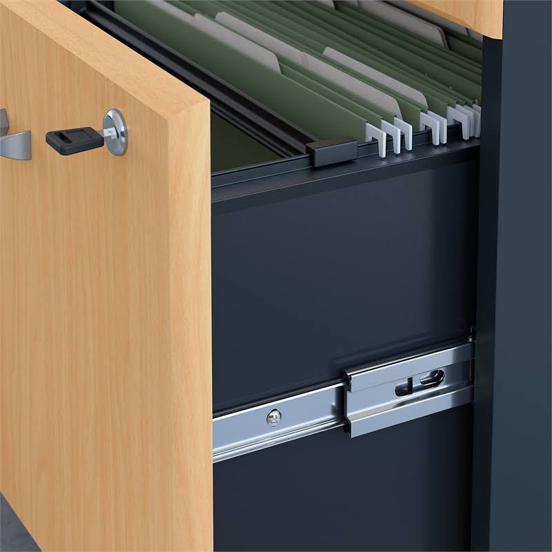 48W Desk with Hutch and Mobile File Cabinet H3477