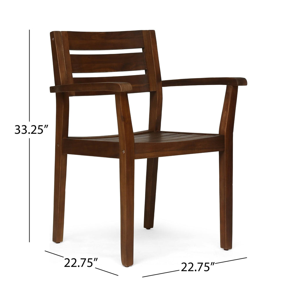 Acacia Wood Dining Chair Set of 2 O45970