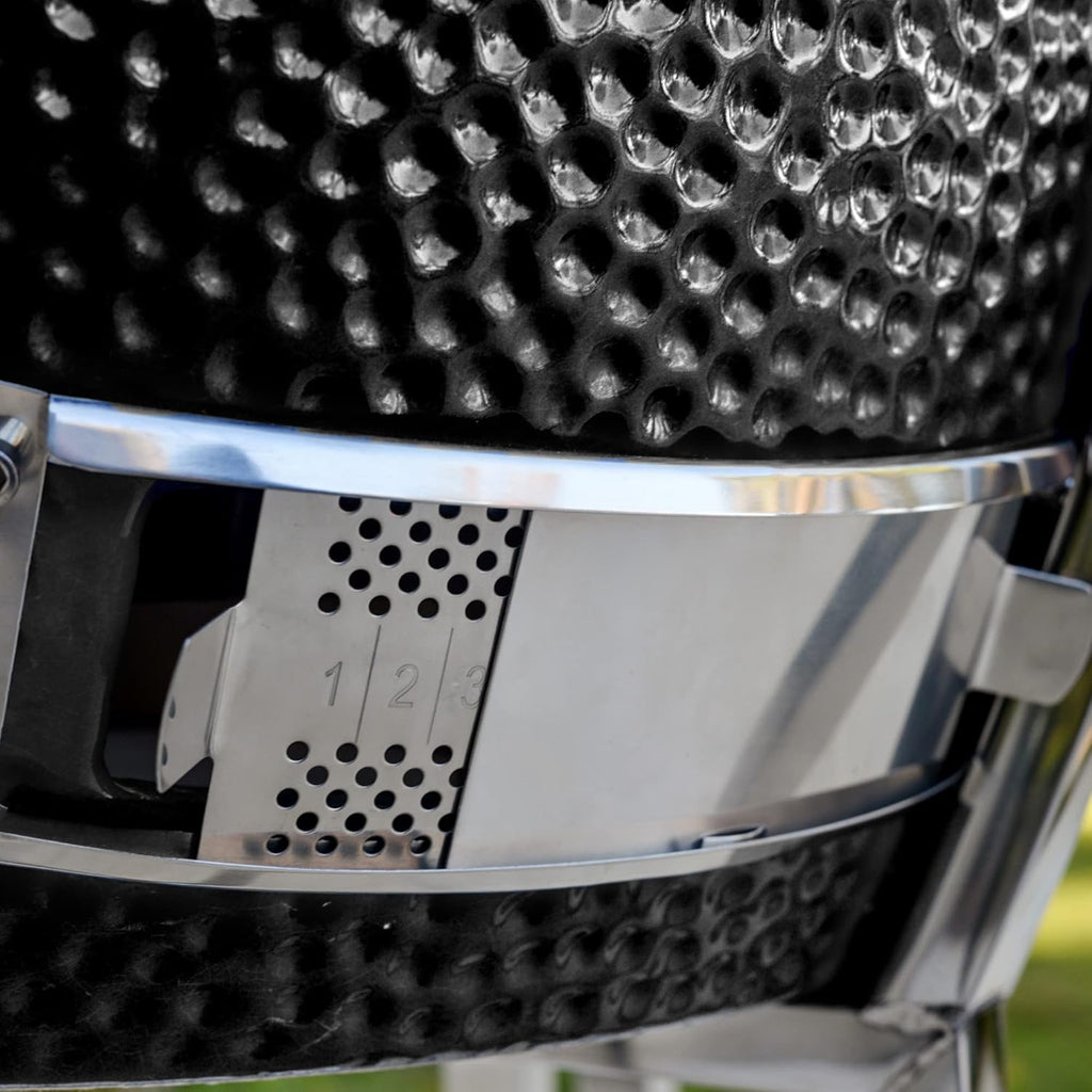 24 Kamado Ceramic Grill with Stainless Steel Cart I85126