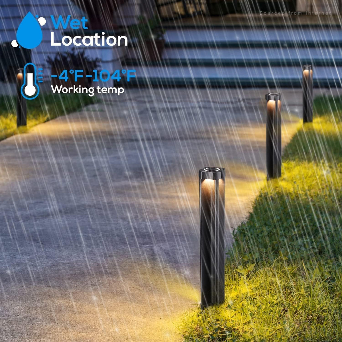 12-Pack Low Voltage Bollard Pathway Lights O40682