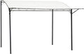 10 x 8ft Beige Metal Pergola with Side Awning F6650