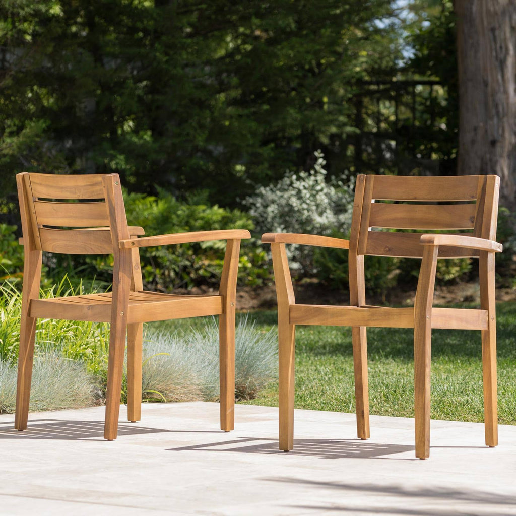 Acacia Wood Dining Chair Set of 2 O45970