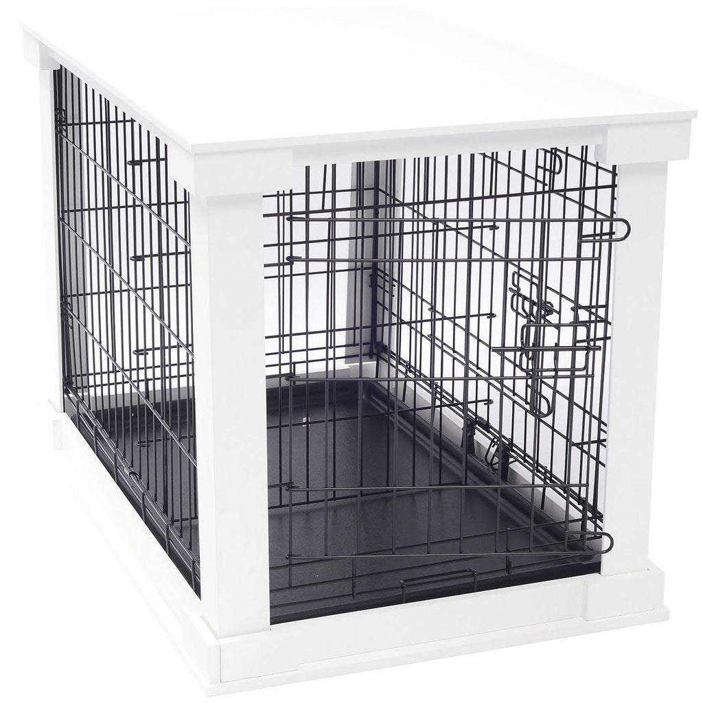 White Medium Cage with Crate Cover D641
