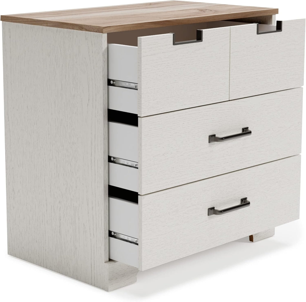 White 5 Drawer Wood Chest V95765