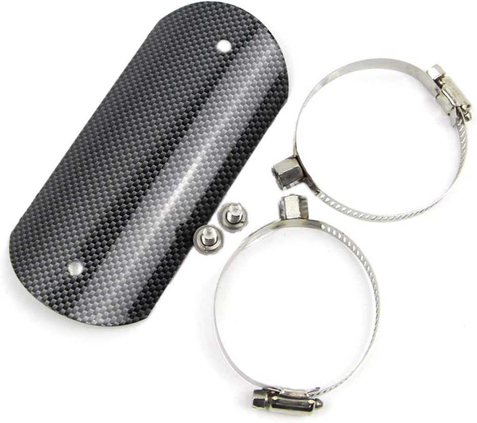 Stainless Steel Motorcycle Exhaust Heat Shield with 2 Clamps G363
