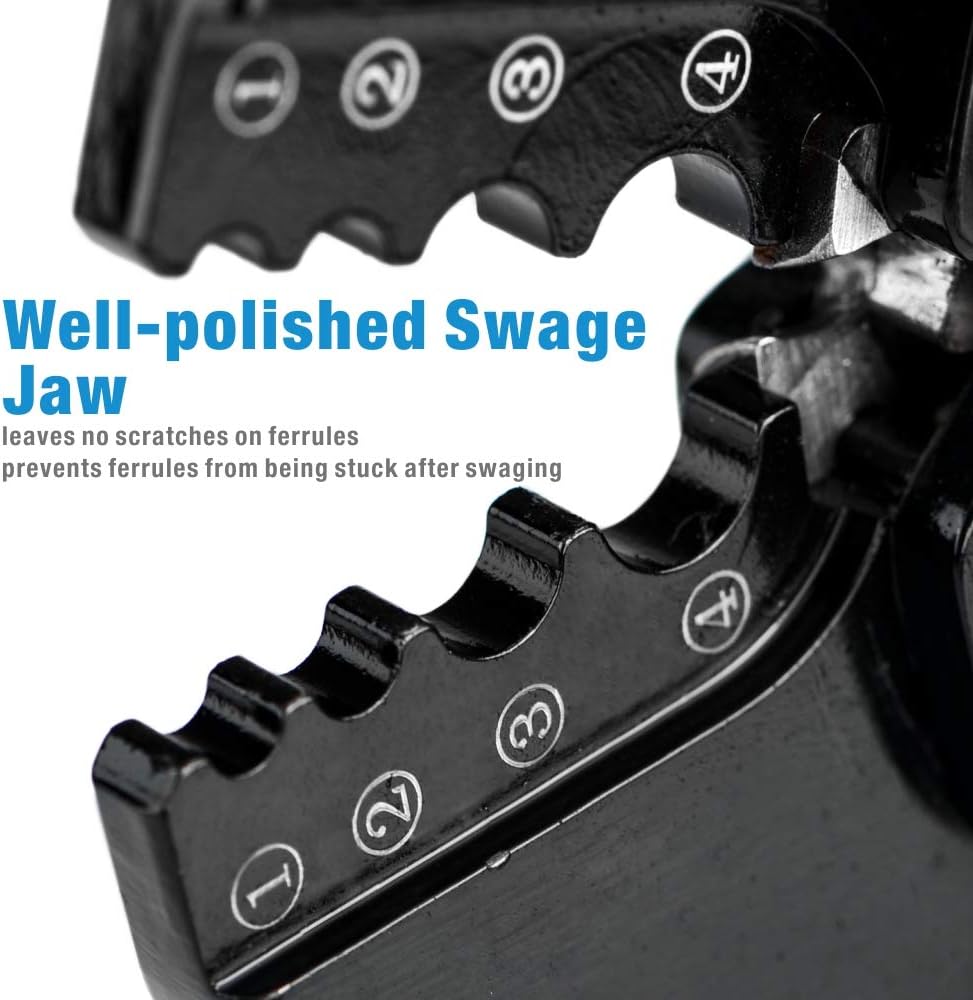 Swaging Tool Wire Rope Crimping Tools with Cable Cutter Pack of 2 F632