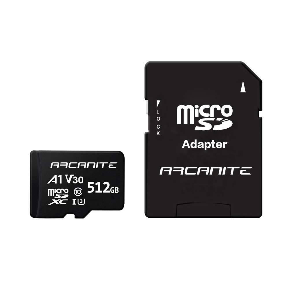512gb microSDXC Memory Card with Adapter UHS-I U3 A1 V30 4K C10 C1431