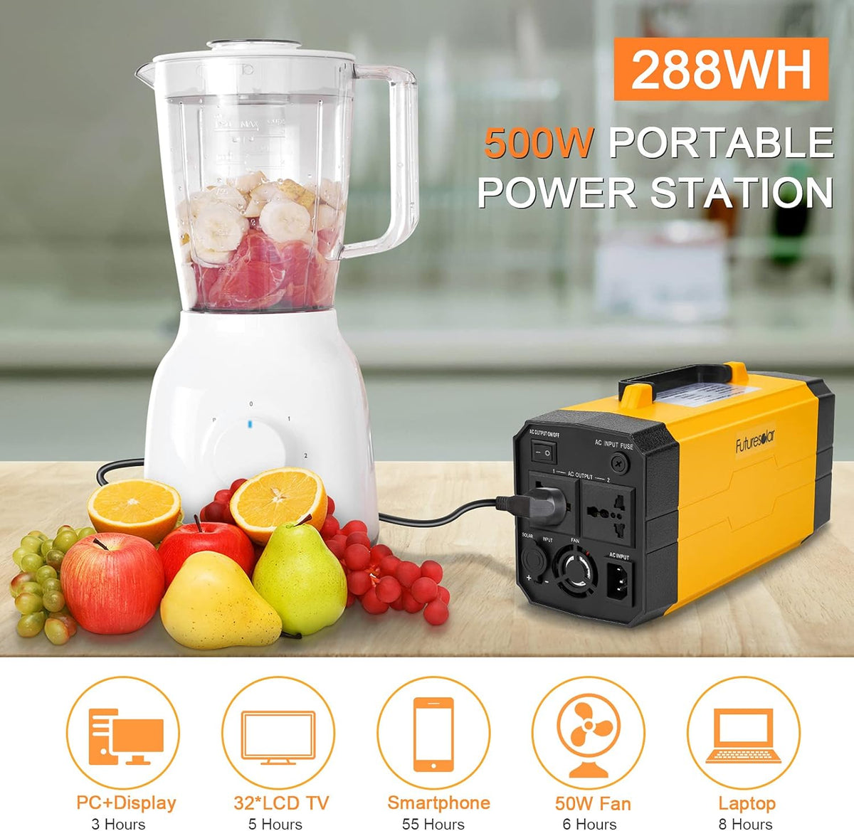 500W Portable Power Station with 110V AC Outlet E3748