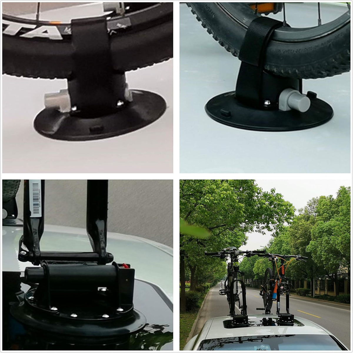 Vacuum Suction Cup Aluminium Alloy Bike Rack M1408