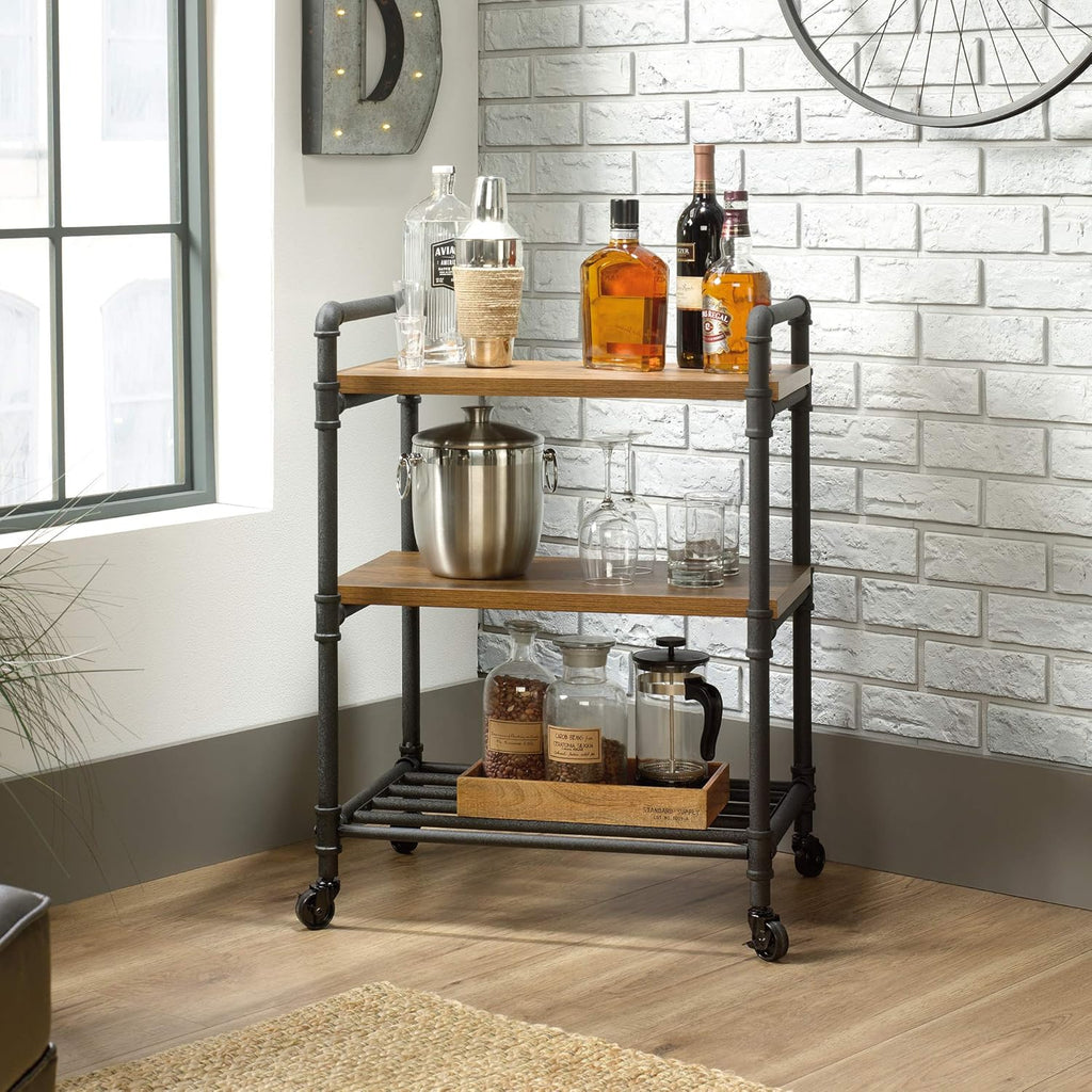 Multi-Purpose Cart Checked Oak Finish A9607
