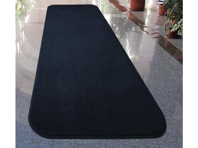 Navy Blue Skid-Resistant Carpet Runner 14 ft. x 36 in. V596