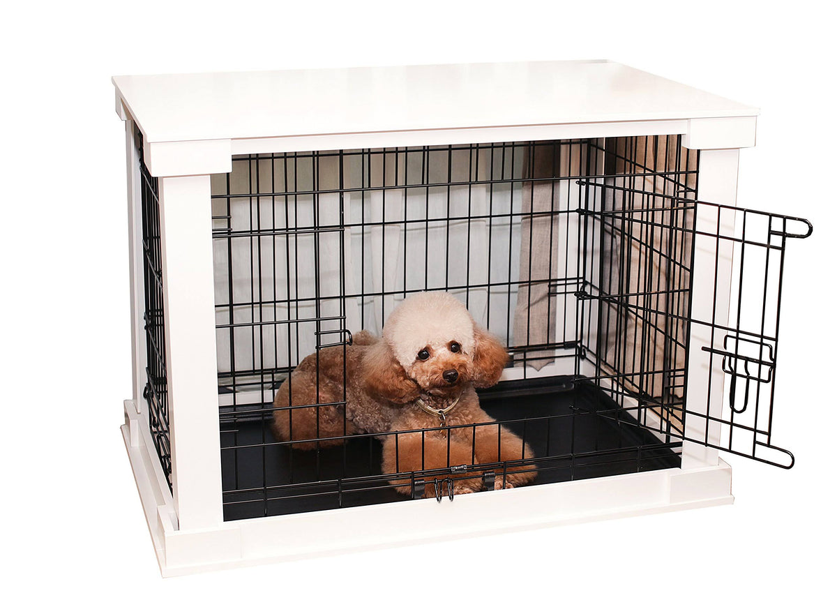 White Medium Cage with Crate Cover D641