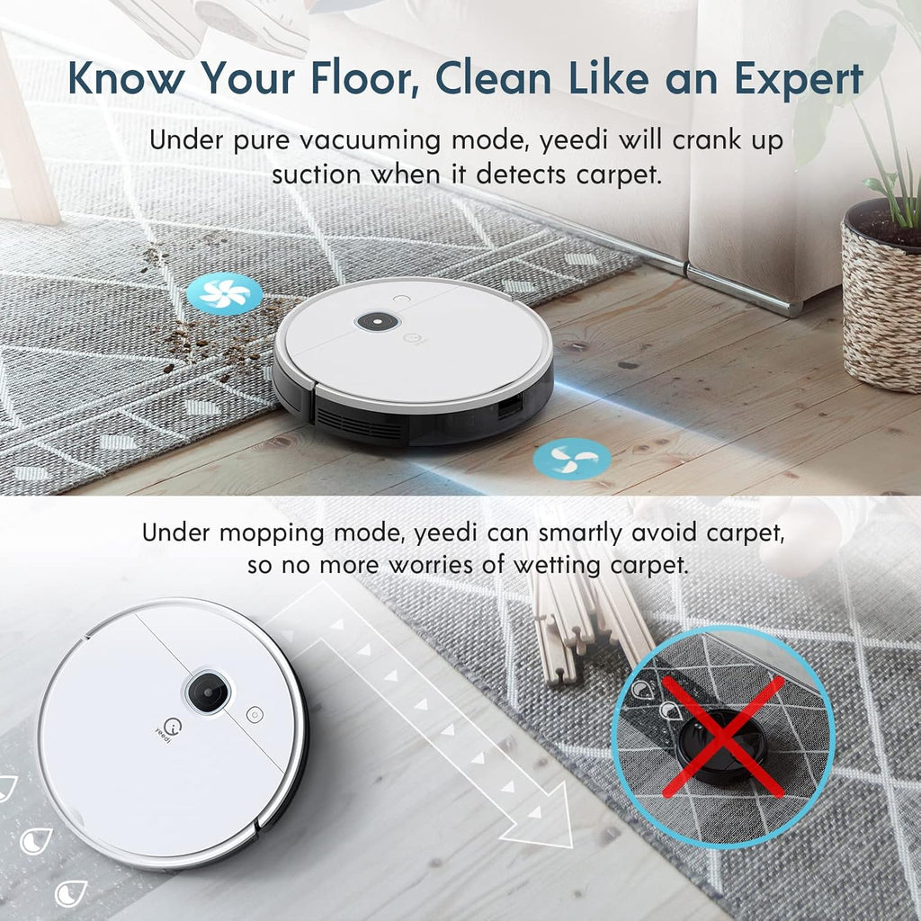 Robot Vacuum and Mop, Self-Emptying 3 in 1, 3000Pa Suction R7416