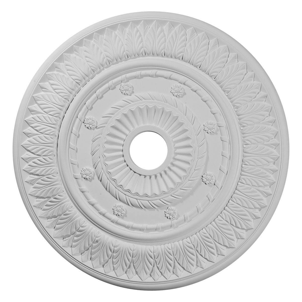 Leaf Ceiling Medallion Hand-Painted Gobi Desert P9925