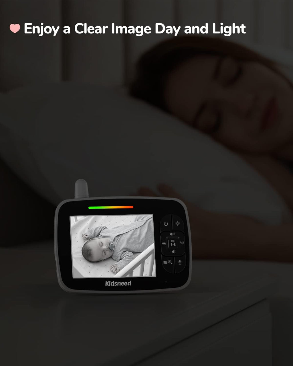 Video Baby Monitor with Pan-Tilt-Zoom Camera and Night Vision B806