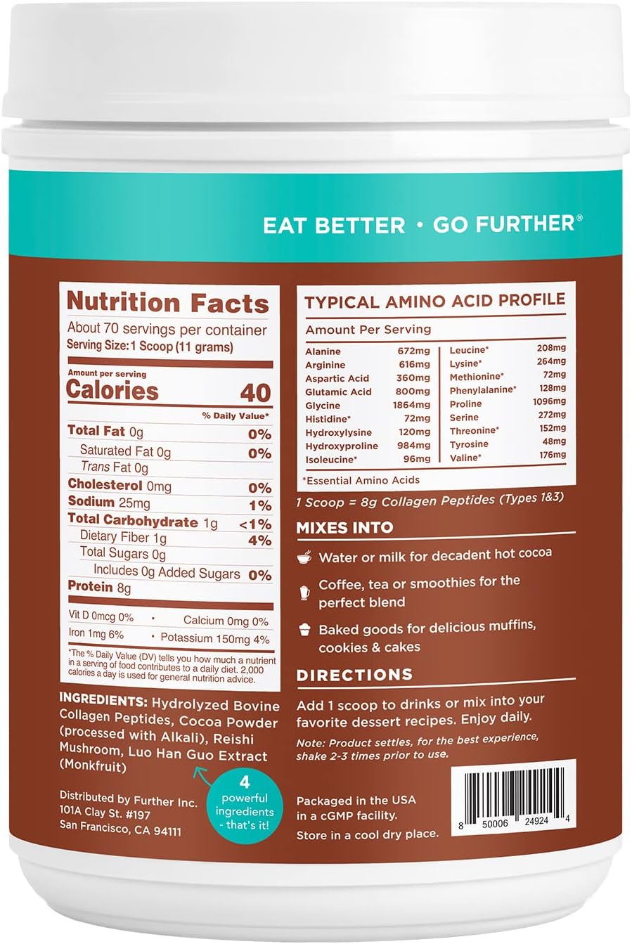 Dark Chocolate Collagen Peptide Powder, 70 Servings Pack of 2 Y14936