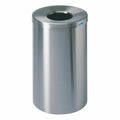 Round Open Top Stainless Steel Waste Receptacle, 32 Gallon K49636