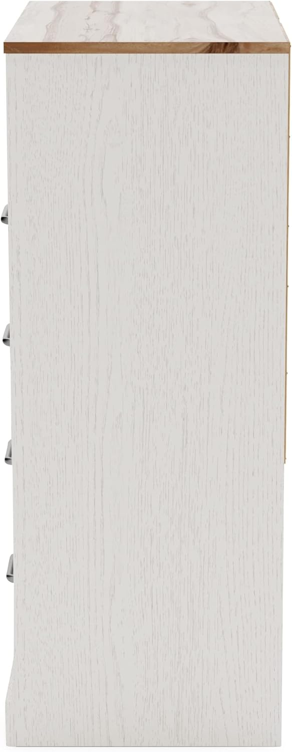 White 5 Drawer Wood Chest V95765