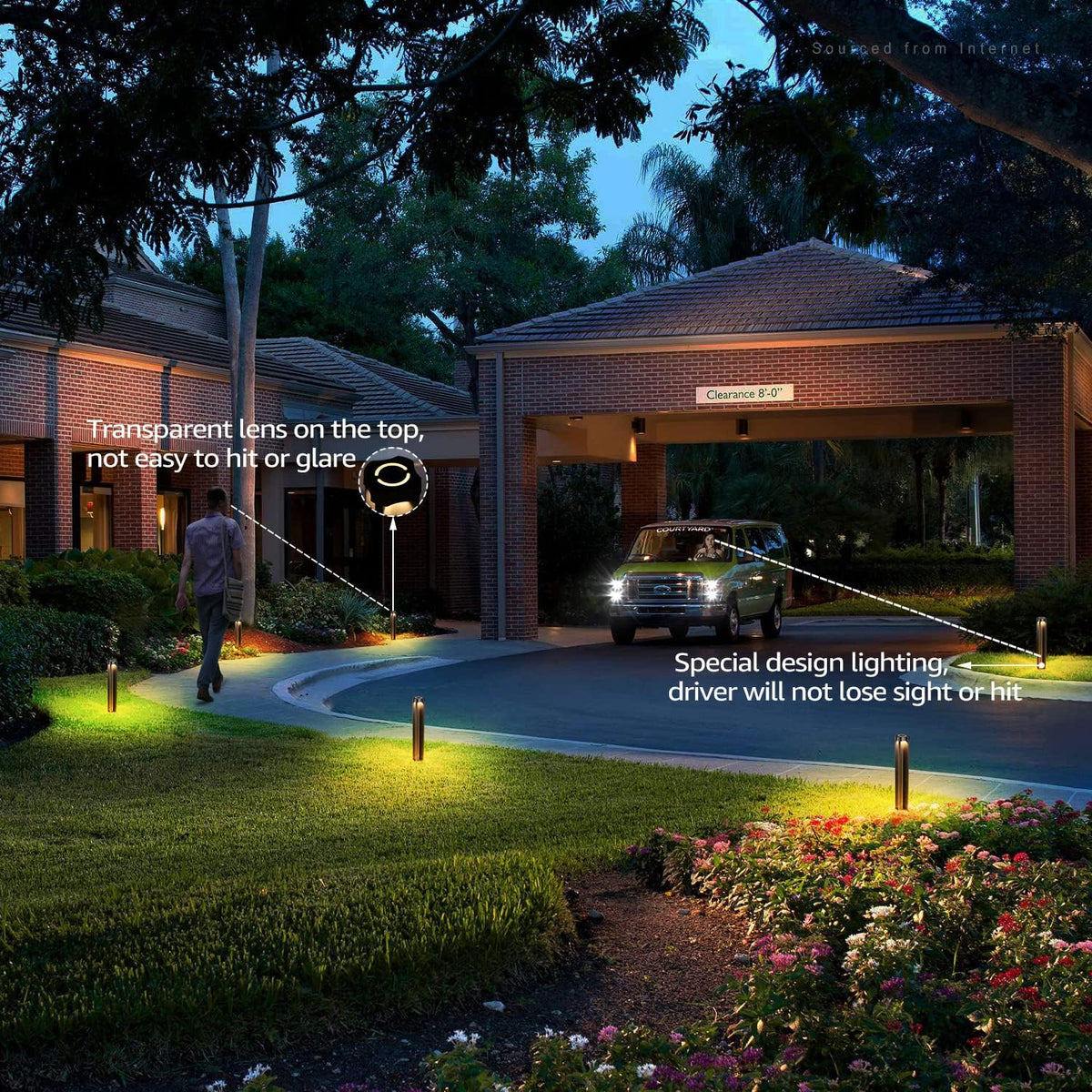 12-Pack Low Voltage Bollard Pathway Lights O40682