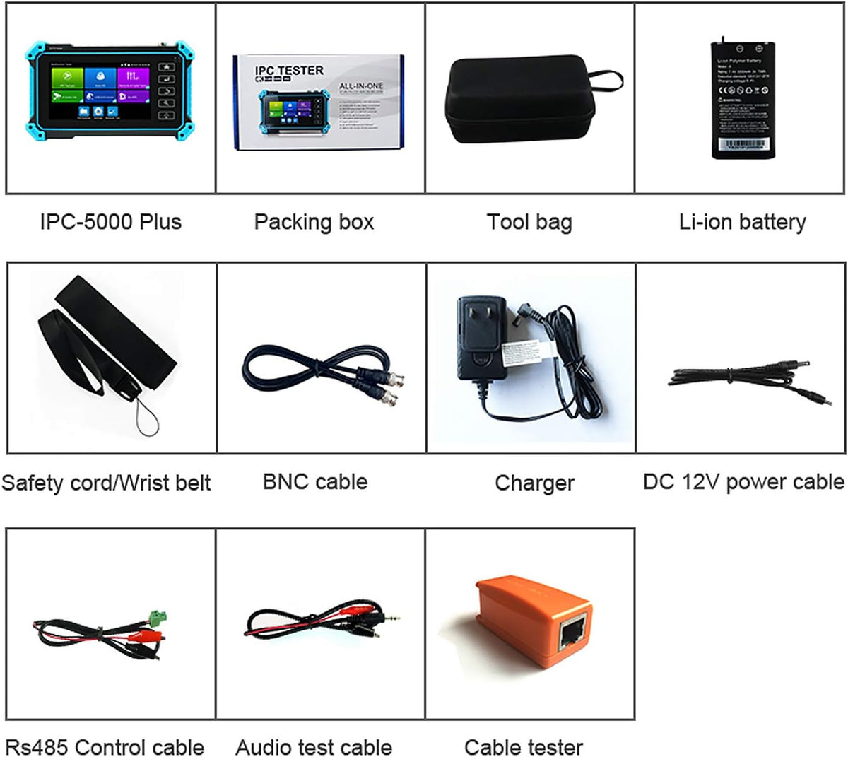5 Inch IPS Touch Screen IP Camera Tester with PoE WiFi I299