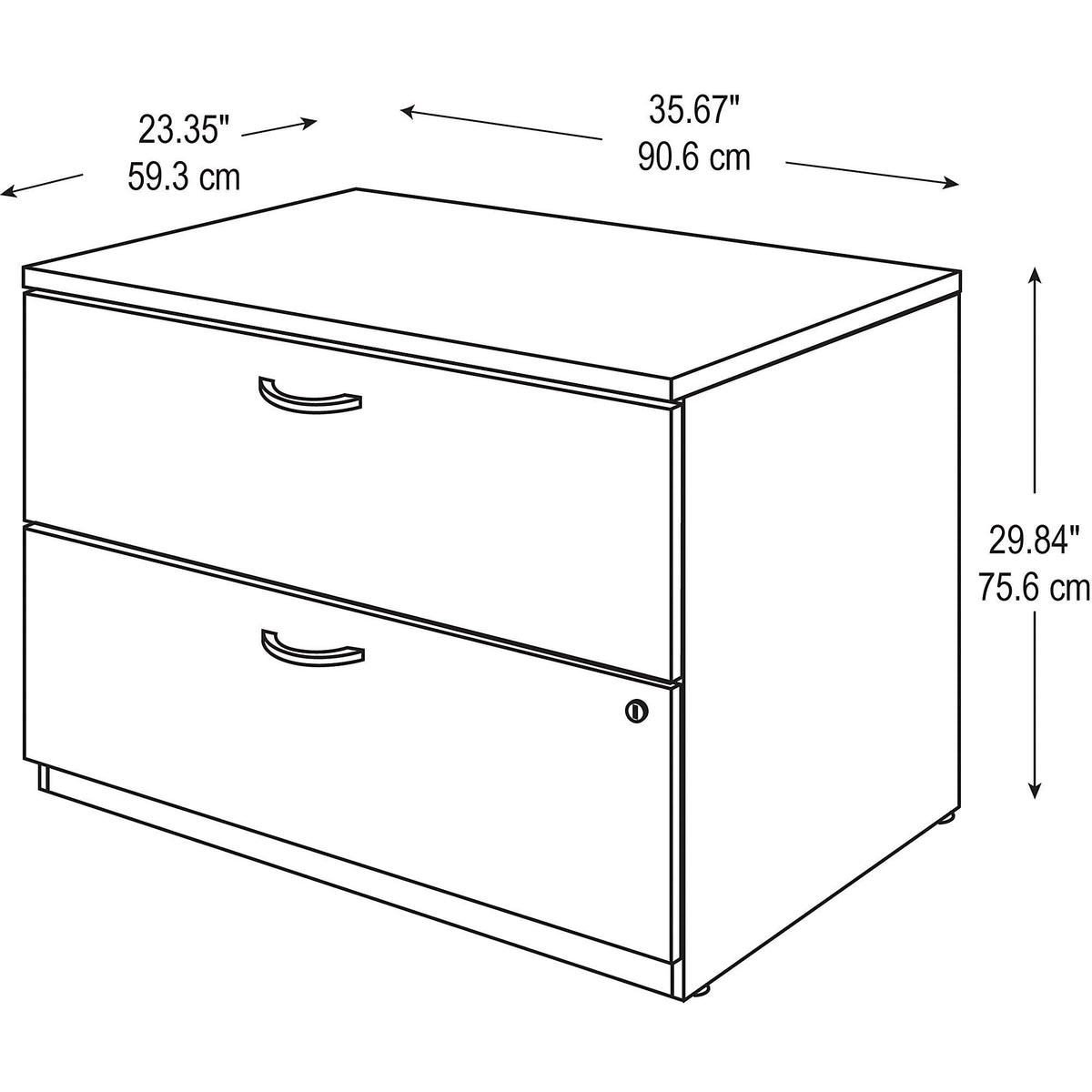 2 Drawer Lateral File Cabinet K260