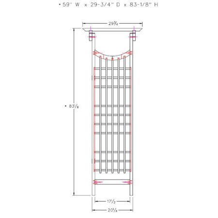 Wood Pergola Arbor V17389