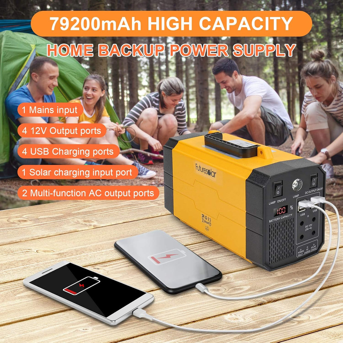 500W Portable Power Station with 110V AC Outlet E3748