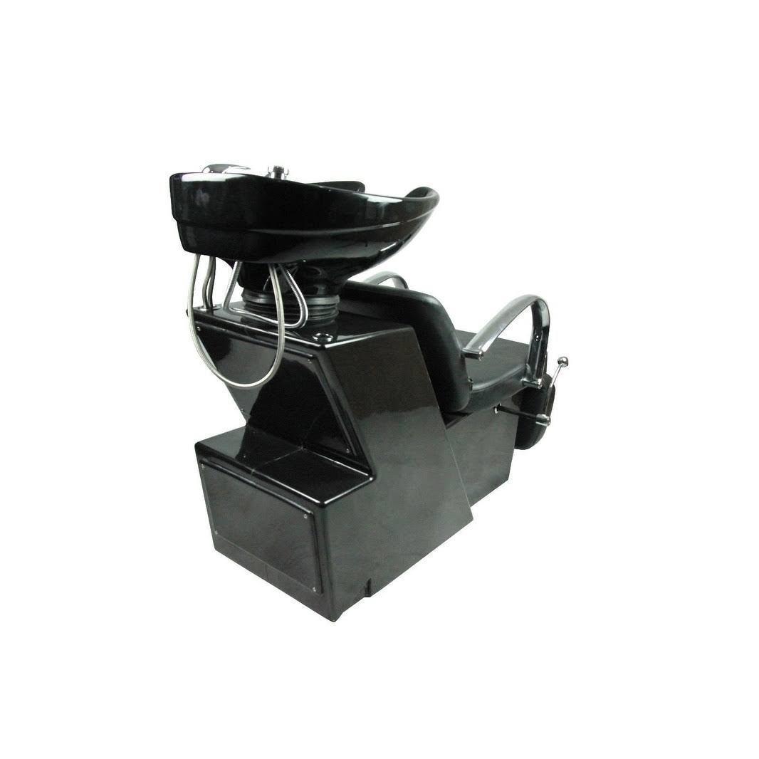 Black Ceramic Shampoo Bowl Sink Chair Y81402