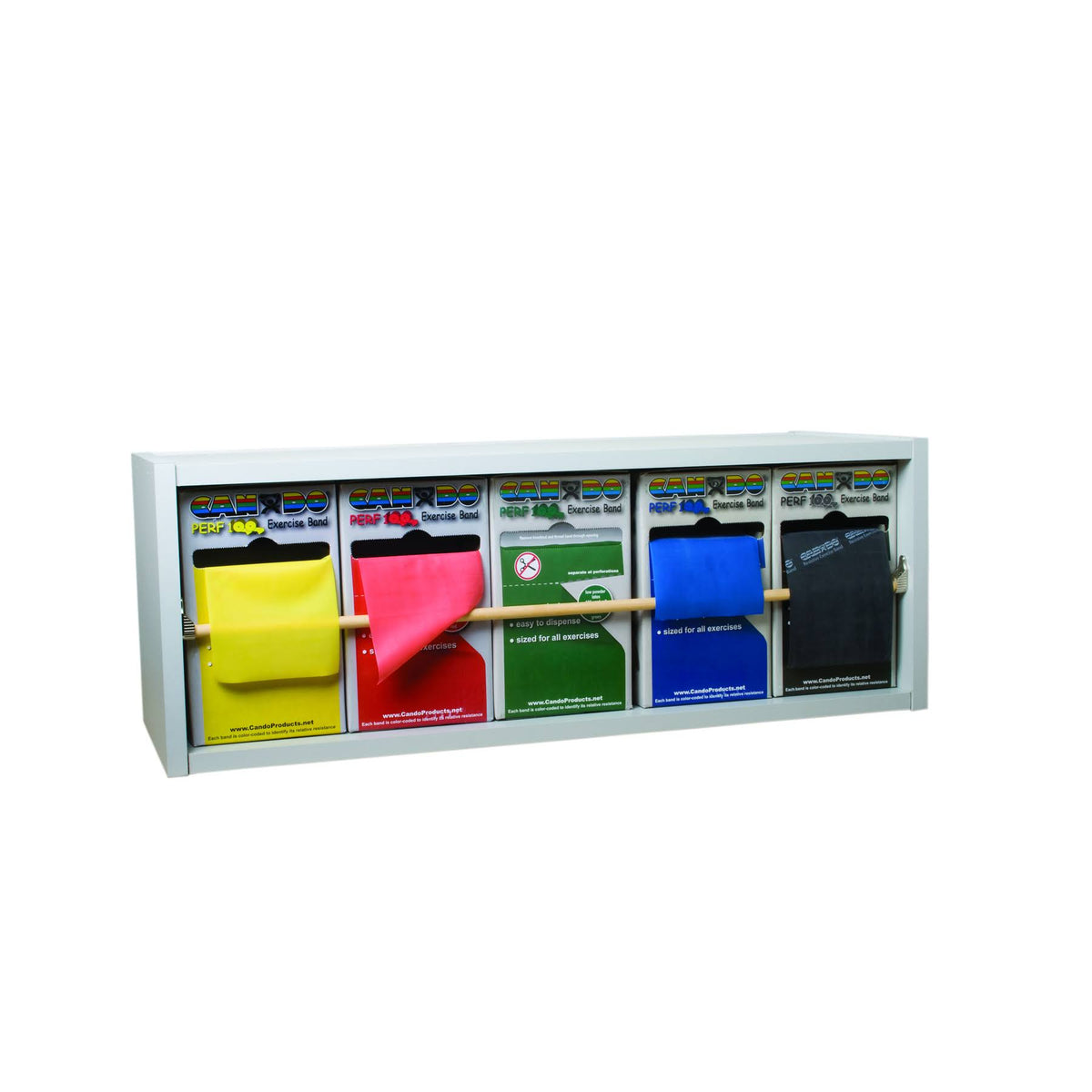 Exercise Band Rack, Plastic, 5 Rolls, Black X283