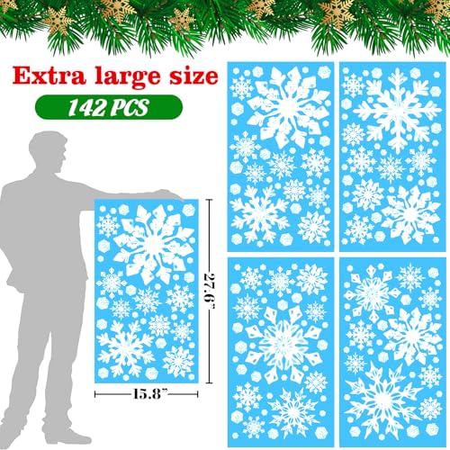 Extra Large White Snowflakes Window Clings F831755
