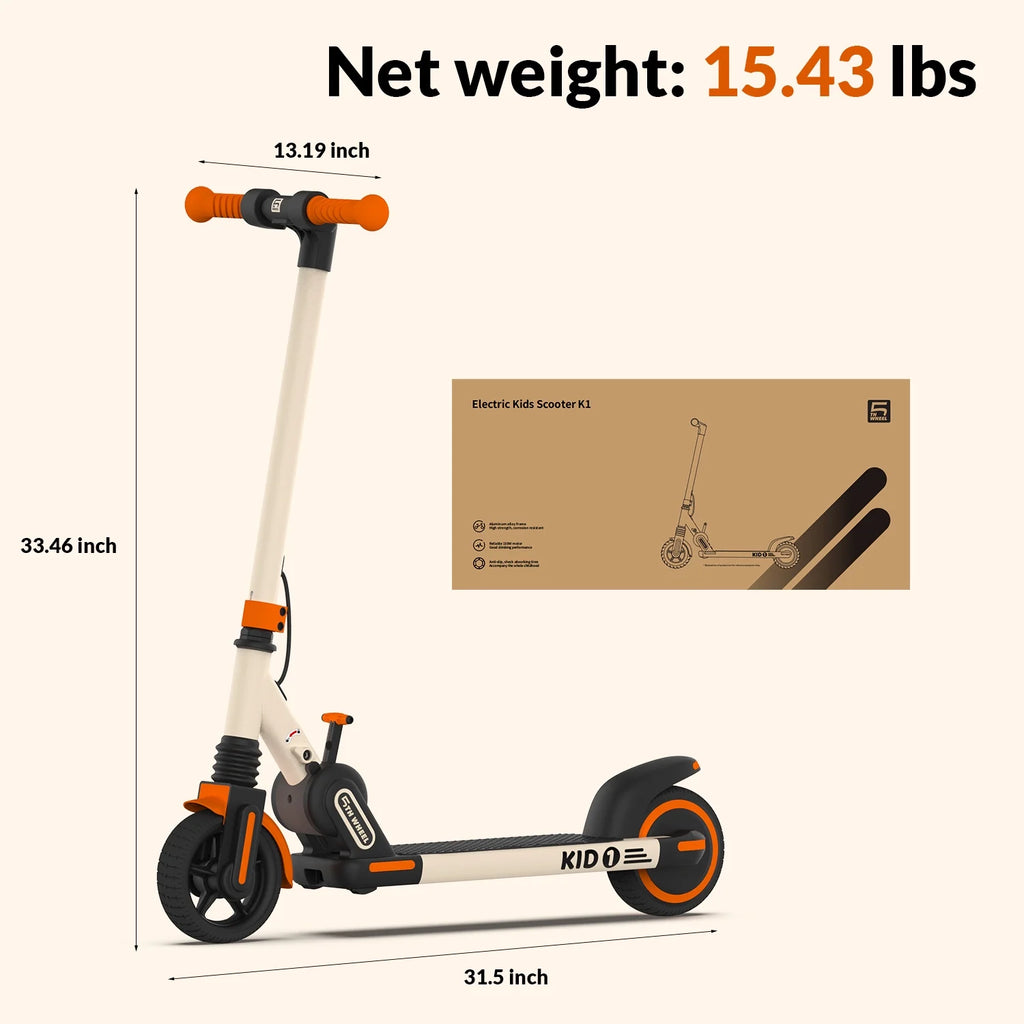 Electric Scooter with 6.5 Rubber Tires, 150W Motor, Foldable L793