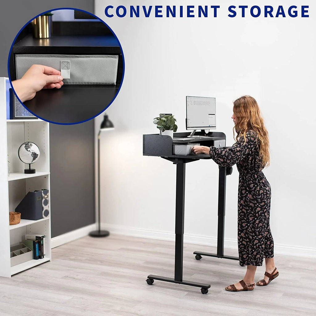 Height Adjustable Standing Desk with Storage Drawers H745481