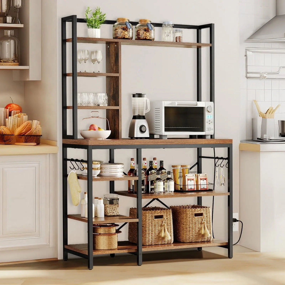 8 Tier Kitchen Bakers Rack with Power Outlets M47873