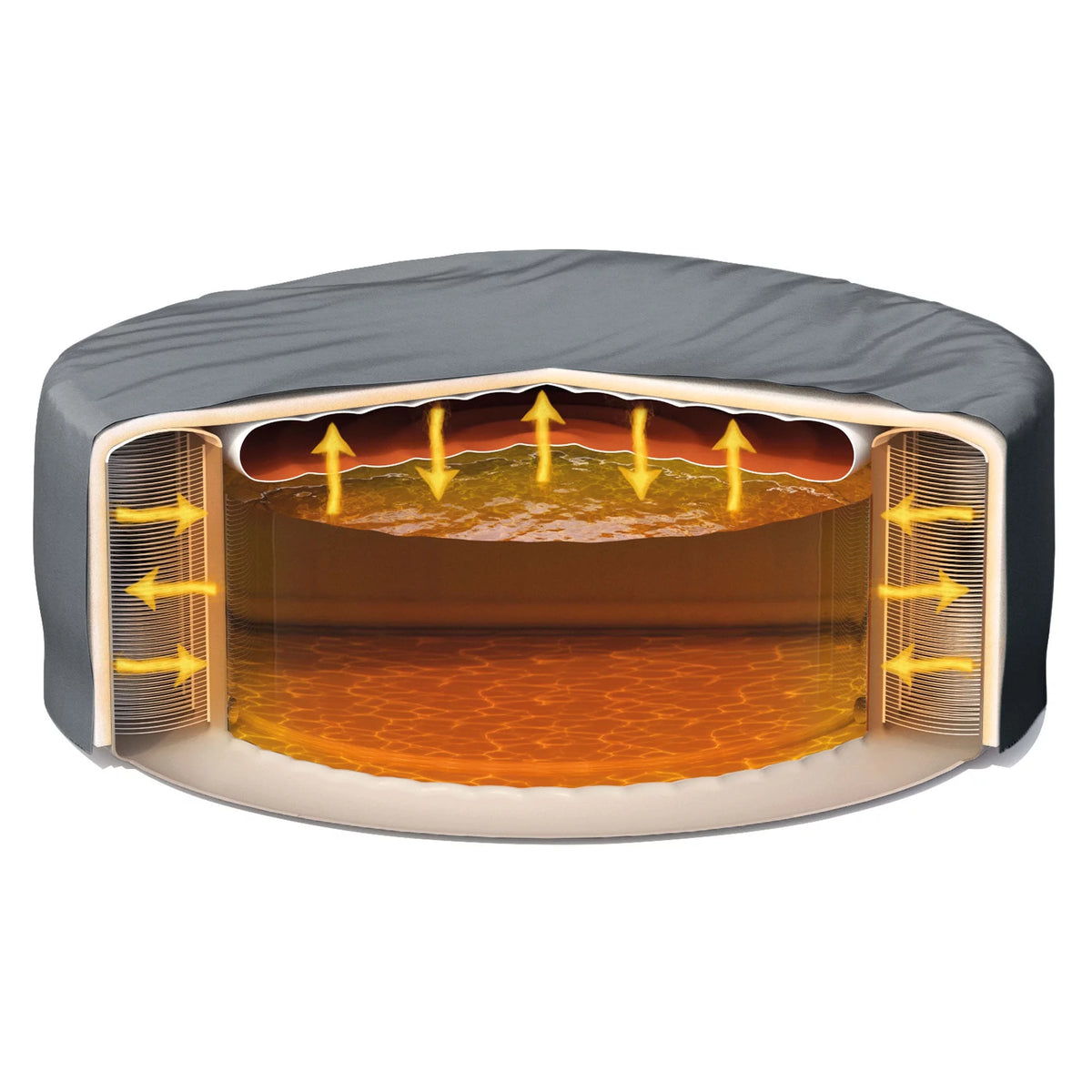 Inflatable Square Hot Tub with Maintenance Accessory Kit O14075
