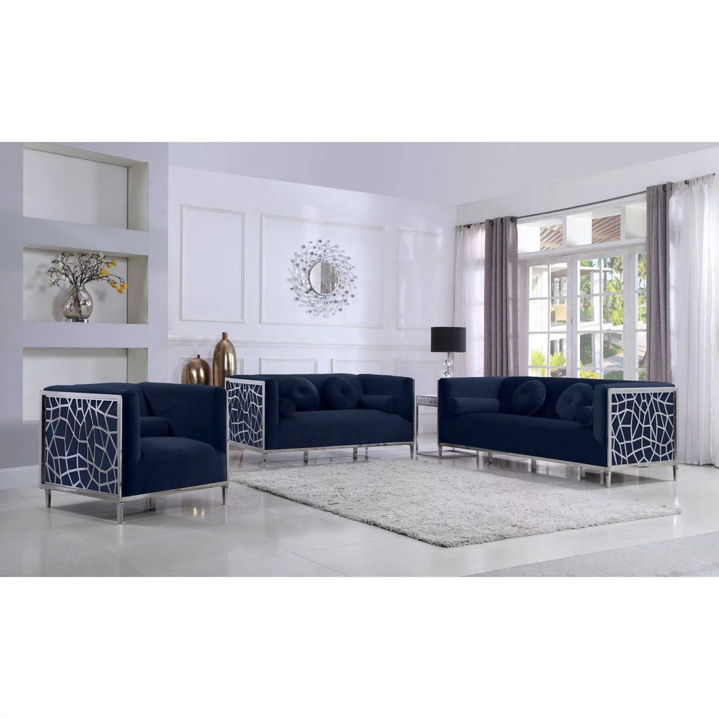 Black Velvet Loveseat K8678