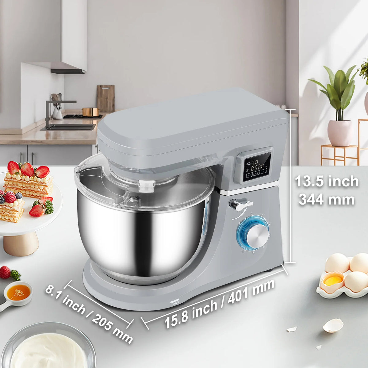 6-Speed Tilt-Head 7.4 Qt 450W Stand Mixer N3506