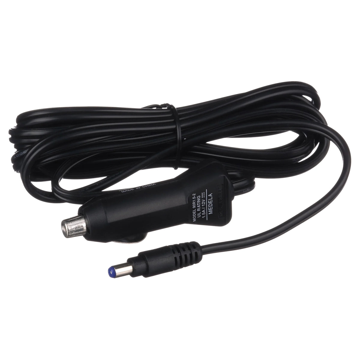 Breast Pump Vehicle Power Adapter, 12 Volt, Black, 8ft Cord J346