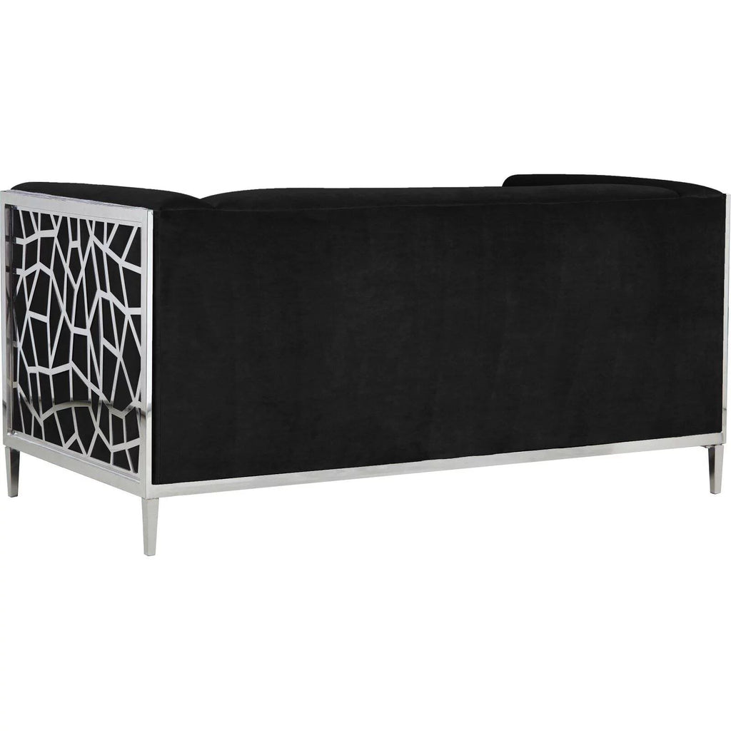 Black Velvet Loveseat K8678
