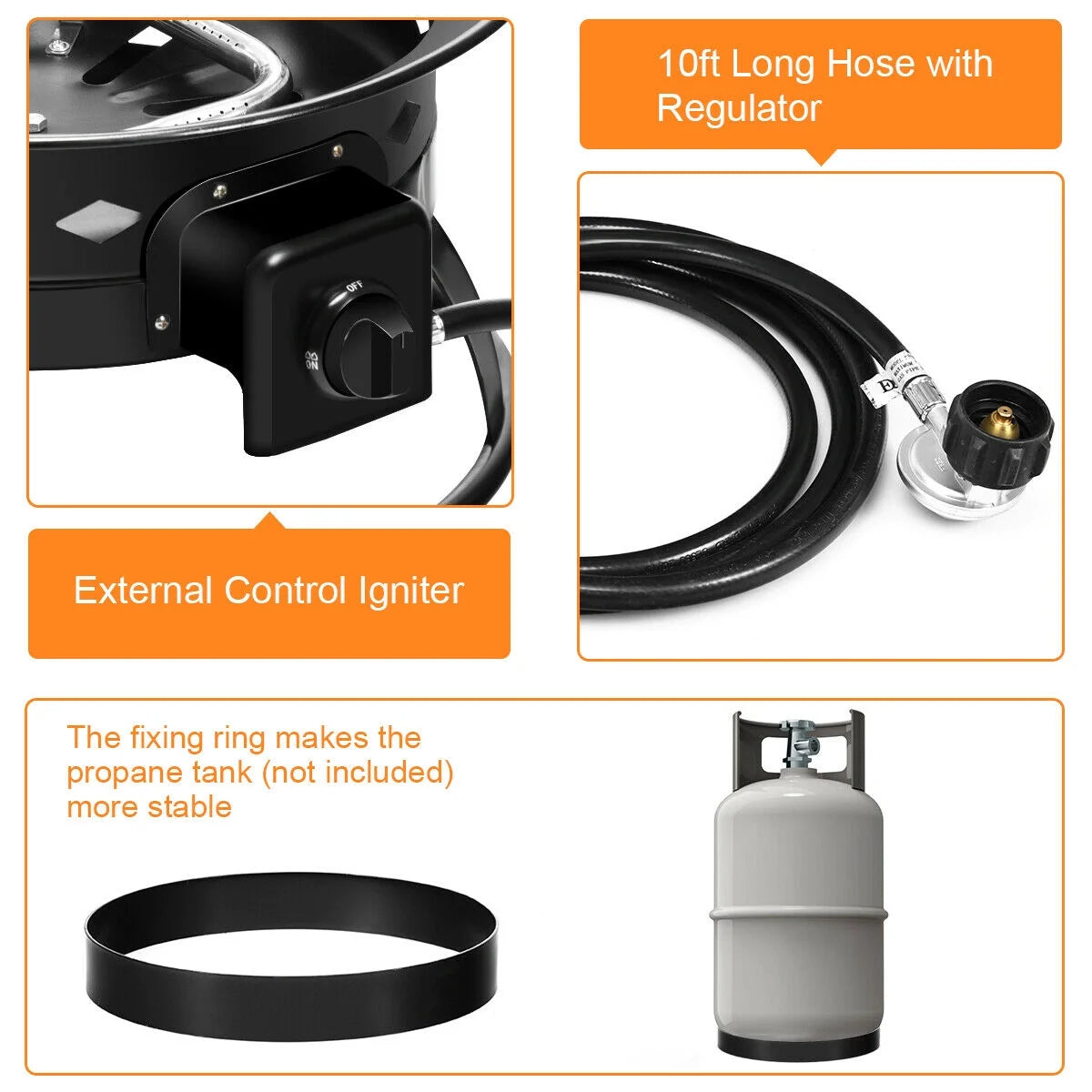 Portable Propane Fire Pit V9655