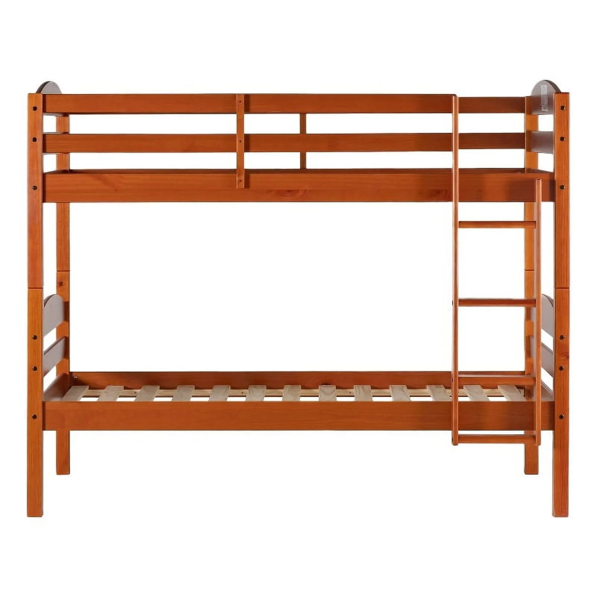 Solid Wood Twin-over-Twin Bunk Bed Frame Y983