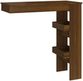 Black Engineered Wood Wall Table with Compartments H4056