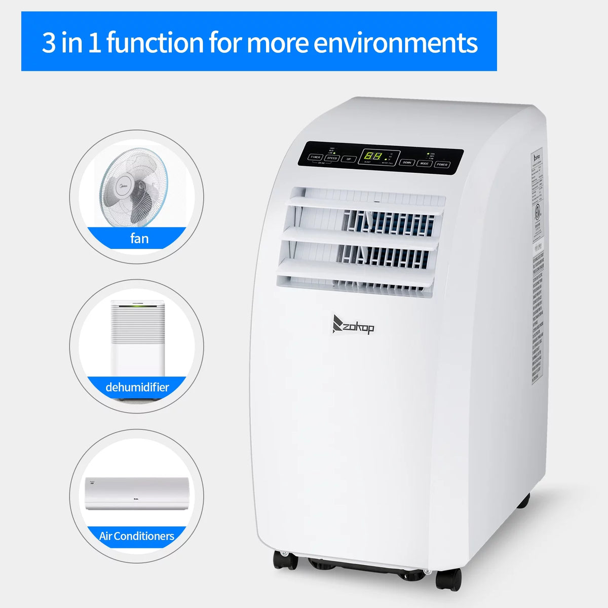 White Portable Air Conditioner Z7124