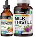 Turmeric with Black Pepper Tincture 4 Fl. Oz. & Milk Thistle 250 Capsules Y521409
